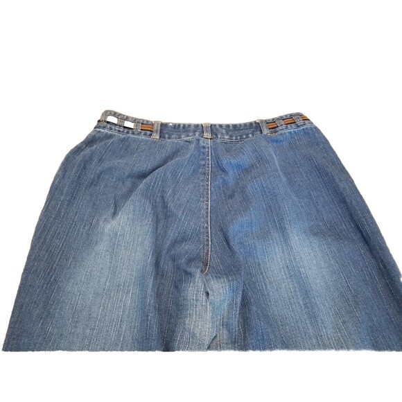 Solo Wide Leg Jeans Women Size 10 Medium Blue Wash Vintage Stretch Denim (32×32) - Picture 4 of 5